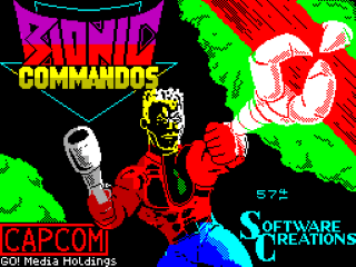 Commando title screen for ZX Spectrum
